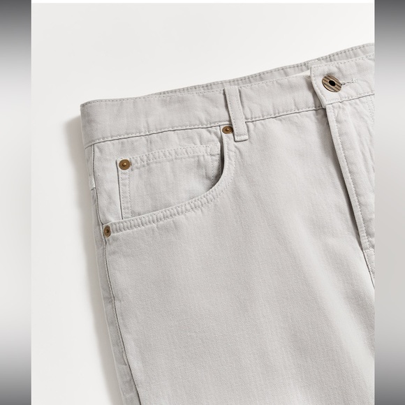Billy Reid Cotton Linen 5 Pocket Pant in Quarry - Picture 8 of 14